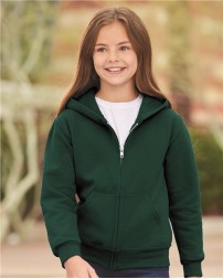 JERZEES 993BR Youth NuBlend Full-Zip Hooded Sweatshirt – 8 oz. Youth full-zip hoodie | S–XL (closeout)