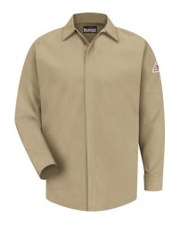 Bulwark SLS2 Men's FR Concealed-Gripper Pocketless Work Shirt – Westex Ultrasoft 7 oz. 88/12 | ATPV 8.6 CAT 2