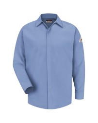 Bulwark SLS2T Men's Tall FR Concealed-Gripper Pocketless Work Shirt – Westex Ultrasoft 7 oz. | ATPV 8.6 CAT 2 Tall