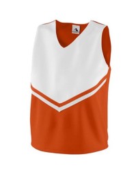 Augusta Sportswear 9111 Girls' Pride Cheer Shell – 100% Polyester Double Knit V-Neck Youth Cheer Top