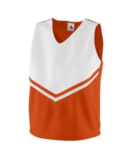 Augusta Sportswear 9111 Girls' Pride Cheer Shell – 100% Polyester Double Knit V-Neck Youth Cheer Top