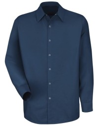 Red Kap SP16T Men's Tall Specialized Pocketless Poplin Long Sleeve Shirt – 4.25 oz. 65/35 | Tall Food Processing