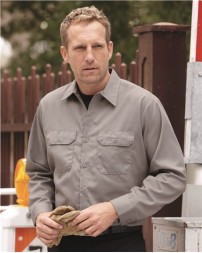 Red Kap ST52T Men's Tall Utility Long Sleeve Work Shirt – 5.5 oz. 65/35 Poly/Cotton Twill | LT–2XLT