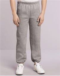 Gildan 18200B Youth Heavy Blend™ Sweatpants – 8 oz. 50/50 Cotton/Polyester | Covered Elastic Waistband with Drawcord | Elasticized Cuffs | Youth Sizing S–XL