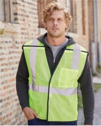 Kishigo 1535-1536 Unisex One-Pocket Breakaway Work Vest – Unisex safety vest (Breakaway Work) | S/M–2/3XL (limited — closeout) | ANSI/ISEA 107-2015/2020 Type R Class 2