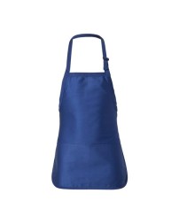 Q-Tees Q4250 Full-Length Apron with Pouch Pocket – 7.5 oz. 55/45 Cotton/Polyester | Adjustable Neck Buckle | One Size