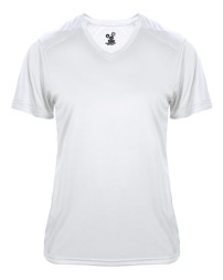 Badger 4062 Women's Ultimate SoftLock V-Neck T-Shirt – 4.13 oz. 100% Polyester UPF 50+ Women's V-Neck | XS–2XL