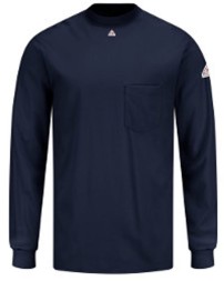 Bulwark SET2 Men's FR Long Sleeve T-Shirt – EXCEL FR 7.25 oz. 100% Cotton Interlock | ATPV 9.6 cal/cm² CAT 2