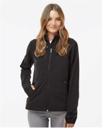 DRI DUCK 9411 Women’s Ascent Soft Shell Hooded Jacket – 100% Polyester All-Season Soft Shell | DWR | Four-Way Stretch | Adjustable Three-Piece Hood | Media Port