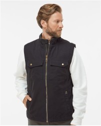 DRI DUCK 5068 Men’s Trek Canyon Cloth™ Vest – 10 oz. 100% Cotton Canyon Cloth™ Canvas | 3 oz. Polyfill | Sherpa Collar and Yoke