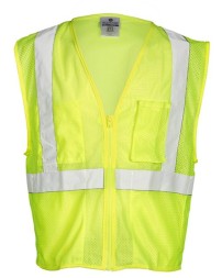 Kishigo FM419-420 Unisex Self-Extinguishing Mesh Work Work Vest – Unisex Chemically Treated Fr Safety Vest | M–5XL