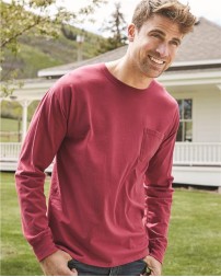 ComfortWash by Hanes GDH250 Garment-Dyed Long Sleeve Pocket T-Shirt – Unisex 5.5 oz. Cotton | S–3XL