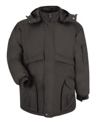 Red Kap JP70 Men's Heavyweight Parka Jacket – 6 oz. 65/35 Poplin Shell, Insulated, Detachable Hood | S–3XL