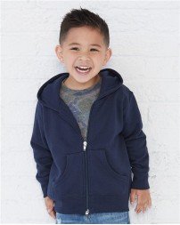 Rabbit Skins 3346 Toddler Full-Zip Fleece Hoodie Sweatshirt – 7.5 oz. 60/40 Cotton/Poly | 2T–5/6