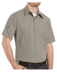 Red Kap SP20T Men's Tall Premium Short Sleeve Work Shirt – 4.25 oz. 65/35 Poplin, Touchtex | Tall Sizes 20+ Colors