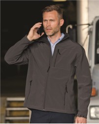 Red Kap JP68 Men's Deluxe Soft Shell Jacket – 10.3 oz. 96/4 Poly/Spandex, Water & Wind Resistant | S–3XL
