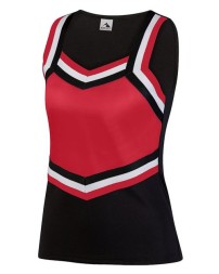 Augusta Sportswear 9140 Women's Pike Cheer Shell Sleeveless – Heavyweight 90/10 Polyester/Spandex with Three-Color Rib Trim