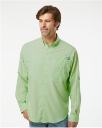 Columbia 128606 Mens PFG Tamiami II Long Sleeve Fishing Shirt - 2.4 oz. 100% Polyester Ripstop Omni-Wick UPF 40 Convertible Sleeves | M-3X