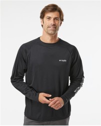 Columbia 138826 Mens PFG Terminal Tackle Long Sleeve T-Shirt - 100% Polyester Interlock Omni-Wick Omni-Shade UPF 50 | S-3XL