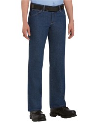Red Kap PD63 Women's Straight Fit Jeans – 13.75 oz. 100% Cotton Heavyweight Denim, Antique Brass Rivets | Prewashed