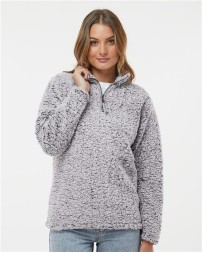 J. America 8451 Women’s Epic Sherpa Quarter-Zip Pullover – 9.5 oz. Women’s Quarter-zip pullover | S–2XL