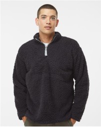 J. America 8454 Men’s Sherpa Quarter-Zip Pullover – 9.5 oz. Men’s Quarter-zip pullover | S–3XL