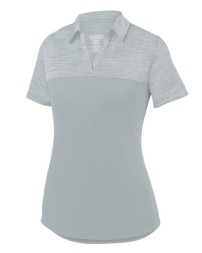 Augusta Sportswear 5413 Women's Shadow Tonal Heather Polo – 100% Poly Heathered/Solid Wicking Knit | S–2XL