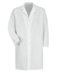 Red Kap KP38 Unisex Lab Coat with Gripper – 5 oz. 80/20 Poly/Cotton, Pocketless, 41.5