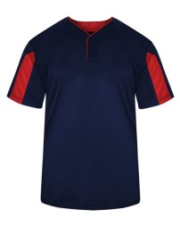 Alleson Athletic 2976 Youth Striker Placket Jersey – 100% Polyester Arrow Mesh Vented Back Two-Button Baseball Jersey | Youth XS–XL