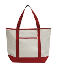 OAD OAD103 Promotional Heavyweight Large Beach Tote – 12 oz. 100% Cotton Canvas Large Beach Tote with Pockets | 22