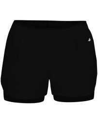 Badger 6150 Women's Double Up Shorts – Woven Outer/Compression Inner Dual-Layer Athletic Shorts | XS–2XL
