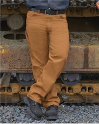 Red Kap PD30 Men's Duck Dungaree Pants – 10 oz. 65/35 Poly/Cotton Duck, Loose Fit | Brown/Navy Duck