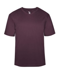 Badger 4124 Men's B-Core V-Neck T-Shirt – 3.5 oz. 100% Polyester V-Neck Performance Tee | XS–4XL