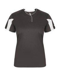 Alleson Athletic 6176 Women's Striker Placket Jersey – Moisture-Wicking Polyester with Arrow Mesh Vented Back | XS–3XL