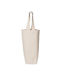 OAD OAD111 Single Wine Tote – 10 oz. 100% Cotton Canvas Single Bottle Wine Tote | 3
