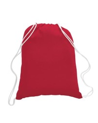 Q-Tees Q4500L Large Economical Sport Backpack – 6 oz. 100% Cotton Drawstring Cinch Bag