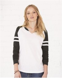 LAT 3534 Women's Fine Jersey Mash Up Long Sleeve T-Shirt – Women's 4.5 oz./yd² Long-Sleeve T-Shirt | S–2XL
