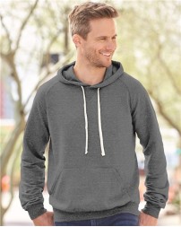 JERZEES 90MR Unisex Snow Heather French Terry Raglan Hooded Sweatshirt – 7.2 oz. Unisex pullover hoodie | S–3XL