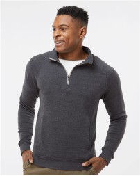 J. America 8869 Men's Triblend Quarter-Zip Sweatshirt – 7.5 oz. Men's quarter-zip pullover | XS–2XL
