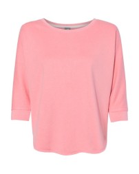 J. America 8685 Women's Lounge Fleece Dolman Crewneck Sweatshirt – 6.5 oz. Women's Crewneck sweatshirt | S–2XL