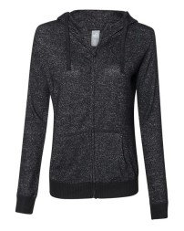 J. America 8656 Women's Cozy Jersey Hooded Full-Zip – 5.75 oz. Women's Full-zip hoodie | S–2XL