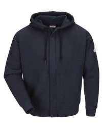 Bulwark SEH4 Men's FR Zip-Front Hooded Sweatshirt – 12.5 oz. 95/5 Cotton/Spandex Brushed Fleece | EBT 17 cal/cm² CAT 2