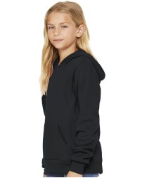 BELLA + CANVAS 3719Y Youth Sponge Fleece Hoodie Sweatshirt – 7 oz. 52/48 Airlume Cotton/Poly Fleece Youth Pullover Hoodie | S–L
