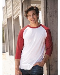 JERZEES 560RR Premium Blend Ringspun Three-Quarter Sleeve Raglan Baseball T-Shirt – 5.2 oz. Unisex 3/4 sleeve raglan baseball T-shirt | S–3XL