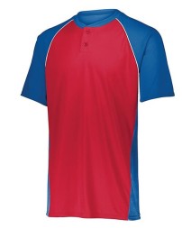 Augusta Sportswear 1560 Men's Limit Jersey – Polyester Smooth Knit Two-Button Baseball Jersey with Mesh Inserts | S–3XL