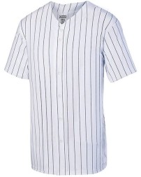Augusta Sportswear 1686 Youth Pinstripe Full Button Baseball Jersey – 4.5 oz. Polyester Pinstripe Youth Baseball Jersey | S–L