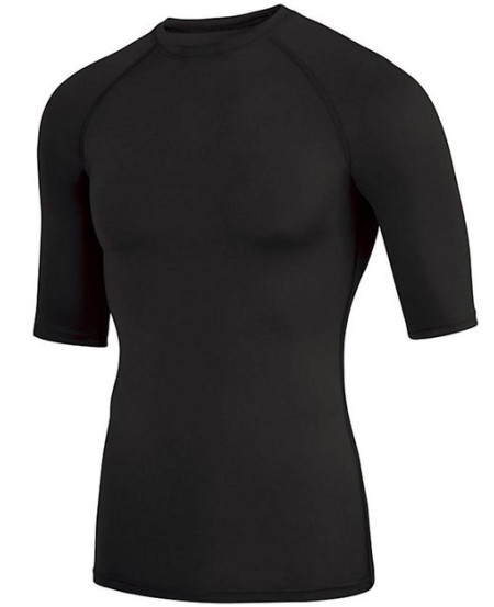 Augusta Sportswear 2606 Men's Hyperform Compression Half Sleeve Shirt – 84/16 Poly/Spandex 4-Way Stretch