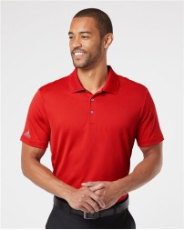 Adidas A230 Men's Performance Polo – 3.8 oz. 100% Recycled Polyester UPF 50+ Ribbed Knit Collar Polo | XS–4XL