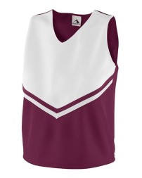 Augusta Sportswear 9110 Women's Pride Cheer Shell – 100% Polyester Double Knit V-Neck Sleeveless Vest Cheer Top | XXS–L