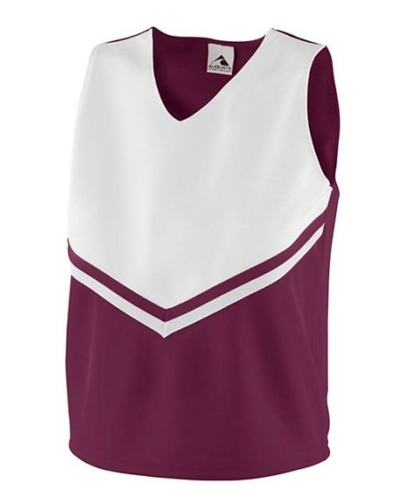 Augusta Sportswear 9110 Women's Pride Cheer Shell – 100% Polyester Double Knit V-Neck Sleeveless Vest Cheer Top | XXS–L